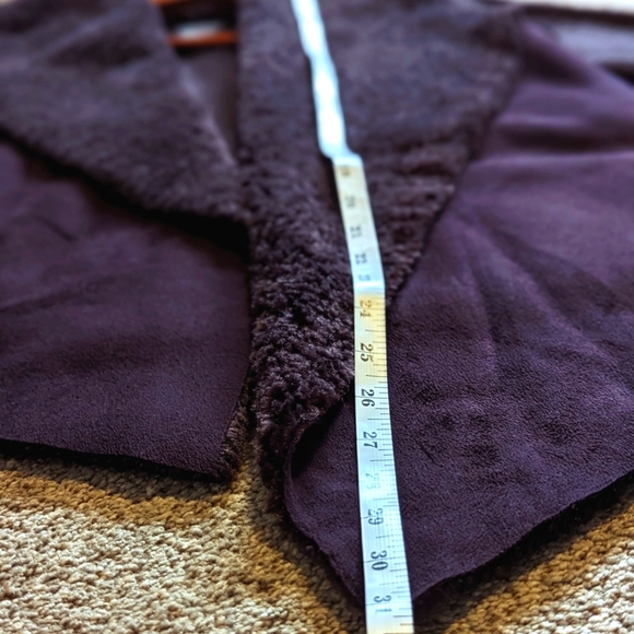 Cardigan Faux Suede, Purple - Picture 8 of 9